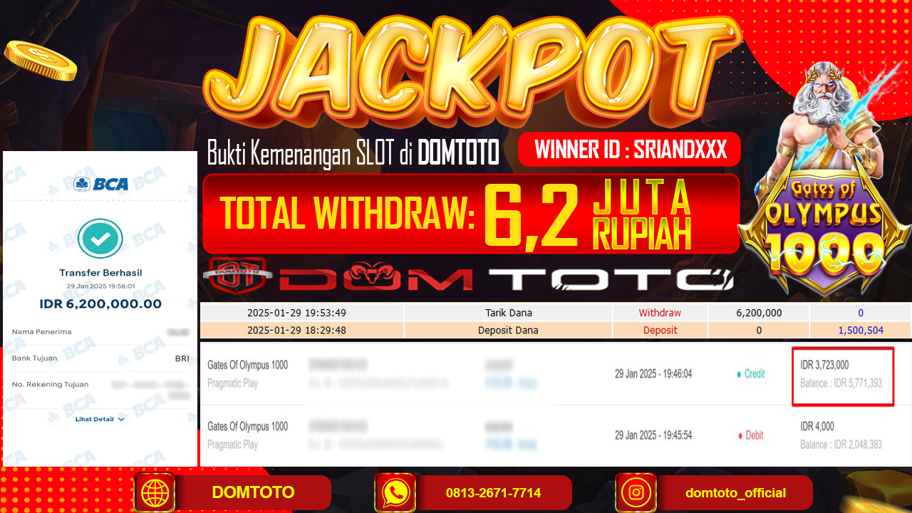 JACKPOT SLOT GATE OF OLYMPUS 1000 2025